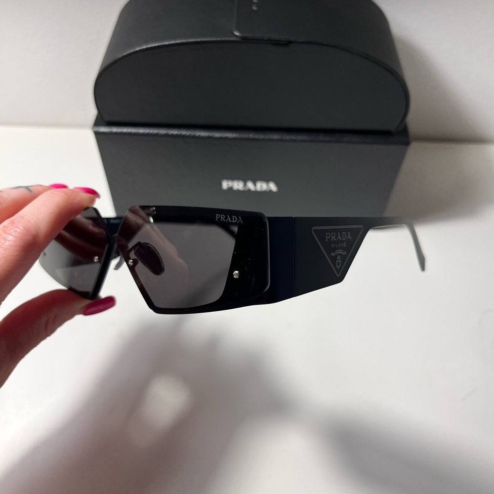 Prada Black Shield Sunglasses - Picture 4 of 9